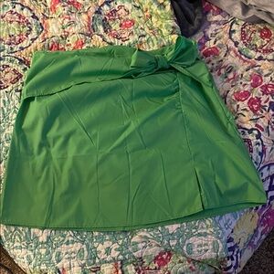 Vibrant Green Asymmetrical Women's Skirt